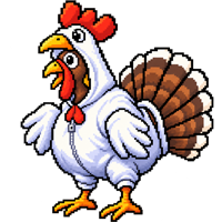 Turkey in Chicken costume