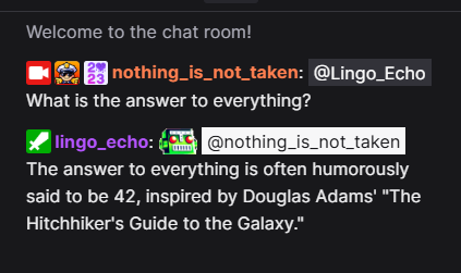 Chat with the bot
