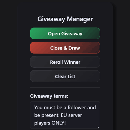 Giveaway System