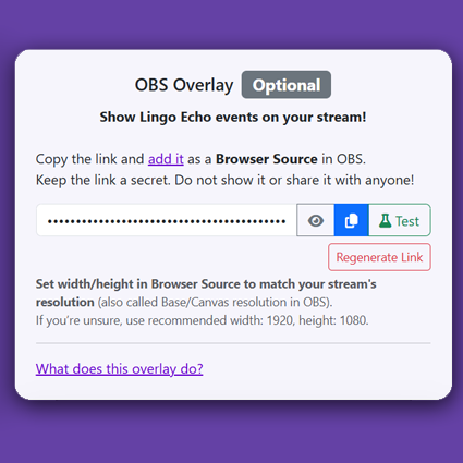 OBS overlay