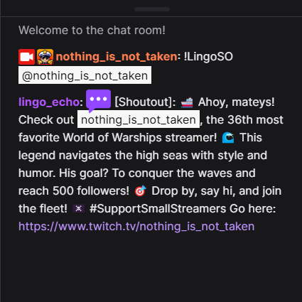 Custom Shoutouts